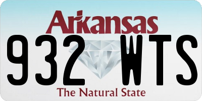 AR license plate 932WTS
