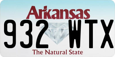 AR license plate 932WTX