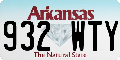 AR license plate 932WTY