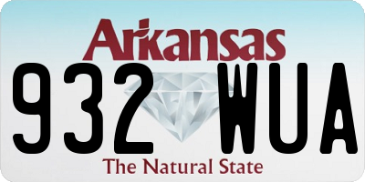 AR license plate 932WUA