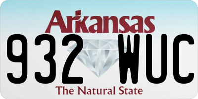 AR license plate 932WUC