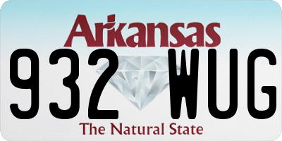 AR license plate 932WUG