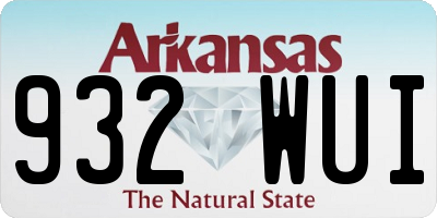 AR license plate 932WUI