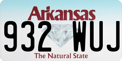 AR license plate 932WUJ