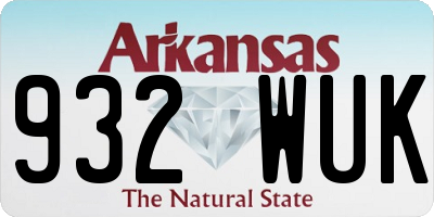 AR license plate 932WUK