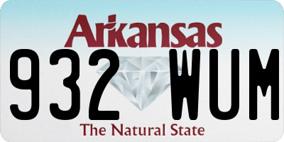 AR license plate 932WUM