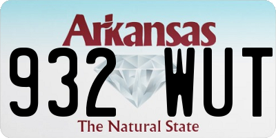 AR license plate 932WUT