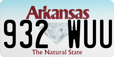 AR license plate 932WUU