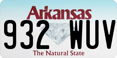AR license plate 932WUV