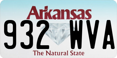 AR license plate 932WVA
