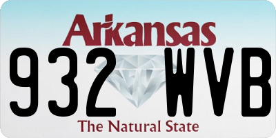 AR license plate 932WVB