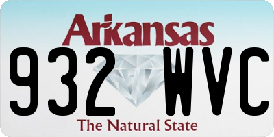 AR license plate 932WVC