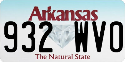 AR license plate 932WVO
