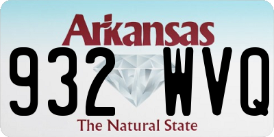 AR license plate 932WVQ