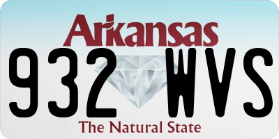 AR license plate 932WVS
