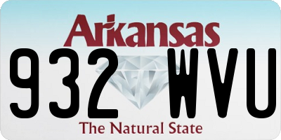 AR license plate 932WVU