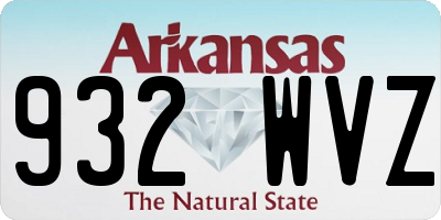 AR license plate 932WVZ