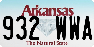 AR license plate 932WWA