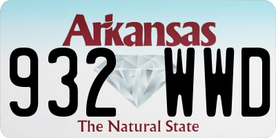 AR license plate 932WWD