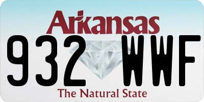 AR license plate 932WWF