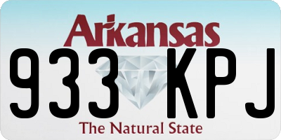 AR license plate 933KPJ