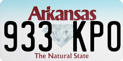 AR license plate 933KPO