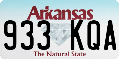 AR license plate 933KQA