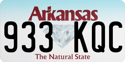 AR license plate 933KQC