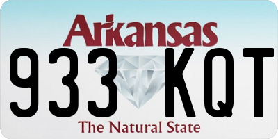 AR license plate 933KQT