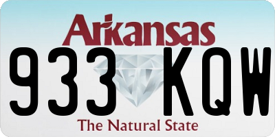 AR license plate 933KQW