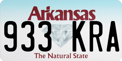 AR license plate 933KRA