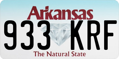 AR license plate 933KRF