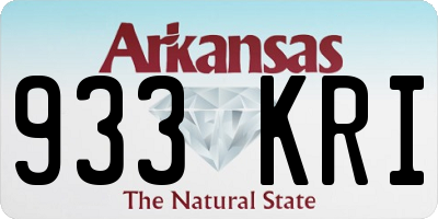 AR license plate 933KRI