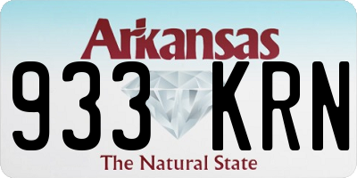 AR license plate 933KRN