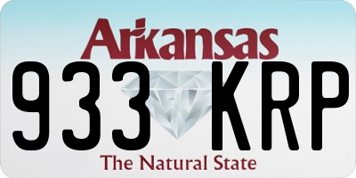 AR license plate 933KRP