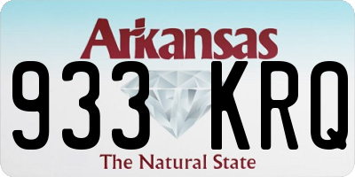 AR license plate 933KRQ
