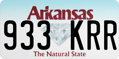 AR license plate 933KRR