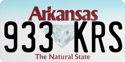 AR license plate 933KRS