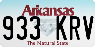 AR license plate 933KRV