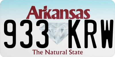 AR license plate 933KRW