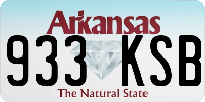AR license plate 933KSB