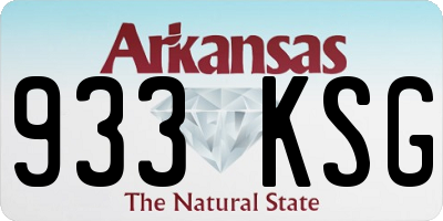 AR license plate 933KSG