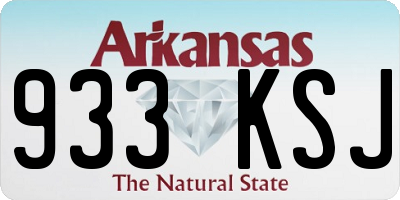 AR license plate 933KSJ