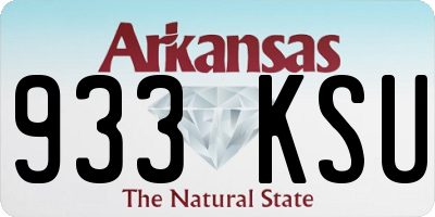 AR license plate 933KSU