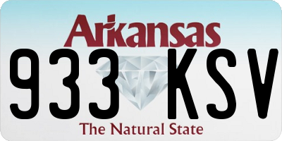 AR license plate 933KSV