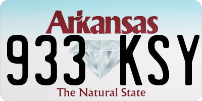 AR license plate 933KSY