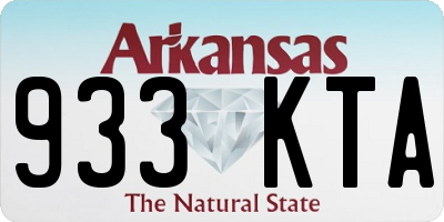 AR license plate 933KTA