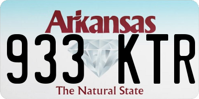 AR license plate 933KTR