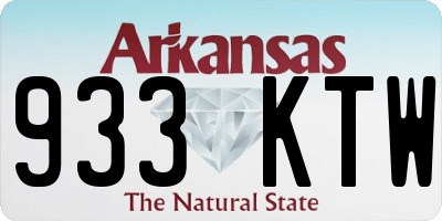 AR license plate 933KTW