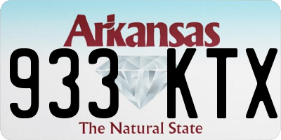 AR license plate 933KTX